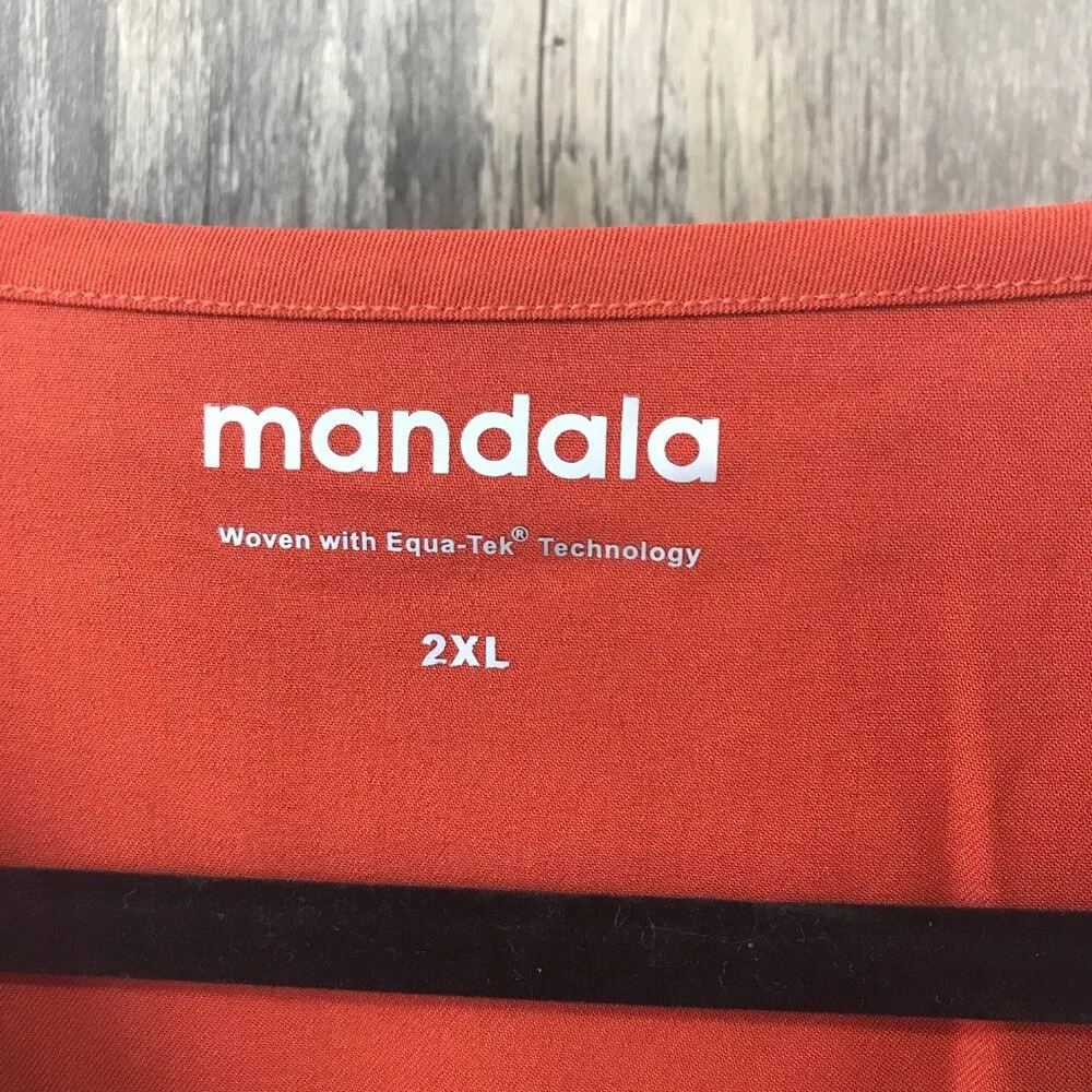 Mandala rust orange 2 piece scrub set size 2XL nwot - Picture 3 of 8